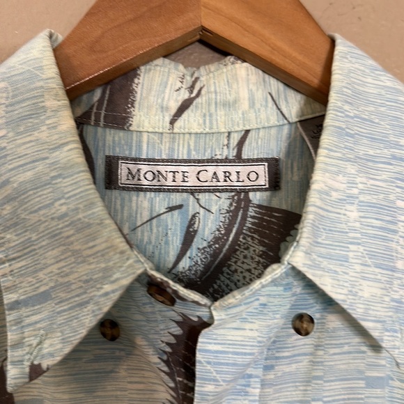 Monte Carlo Men’s Shirt Fishing Sailfish and Marlin Pattern Large - Picture 5 of 6